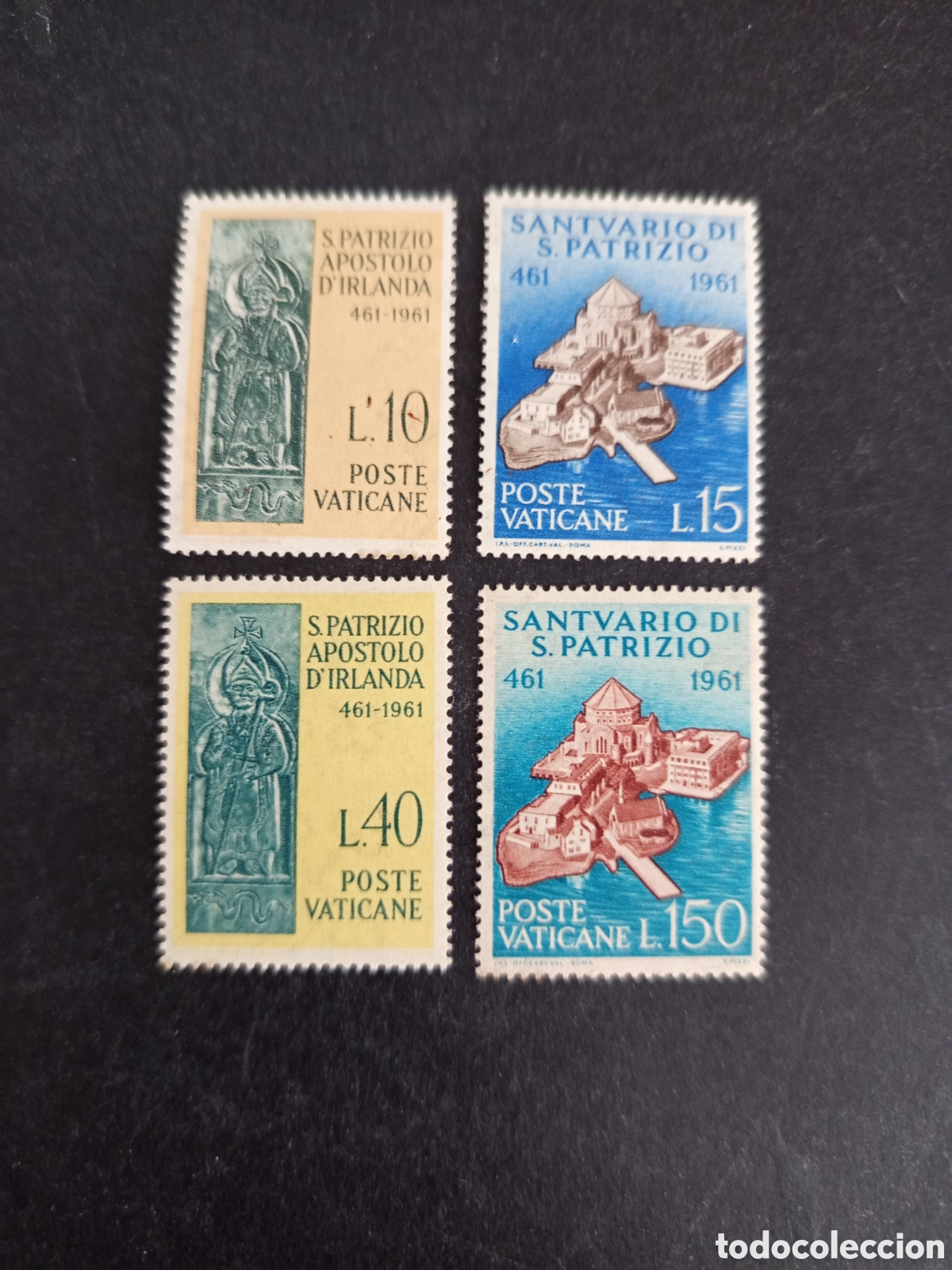 Sellos: Vaticano,1961. San Patricio . Patr&oacute;n de Irlanda. Yvert 331/4.Serie Completa.Nuevos.Pedido m&iacute;nimo 3&euro;
