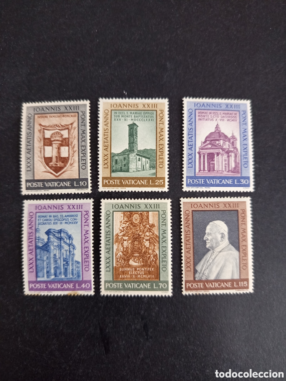 Sellos: Vaticano,1961. S.S. San Juan XXIII. Yvert 335/340. Serie Completa en Nuevo. Pedido m&iacute;nimo 3&euro;.