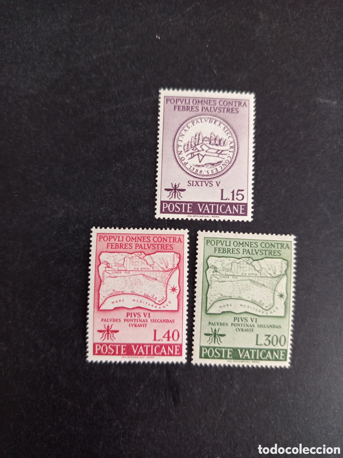 Sellos: Vaticano,1962. Erradicaci&oacute;n Paludismo. Yv. 344/5; 347. Serie NO Completa en Nuevo. Pedido m&iacute;nimo 3&euro;