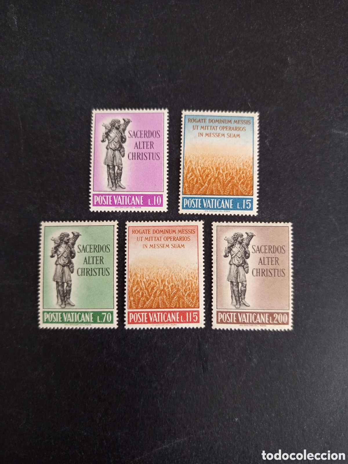 Sellos: Vaticano,1962. Pro Vocaciones sacerdotales . Yvert 348/52. Serie Completa en Nuevo. Pedido m&iacute;nimo 3&euro;