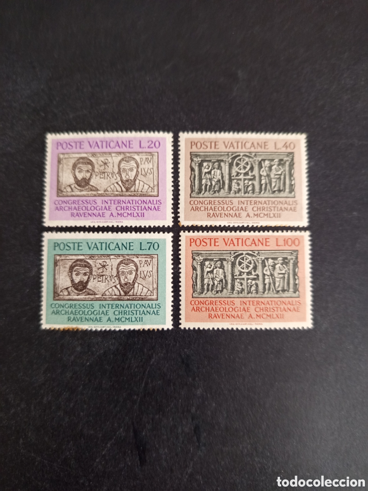 Sellos: Vaticano,1962. arqueolog&iacute;a . Yvert 359/362. Serie Completa en Nuevo. Pedido m&iacute;nimo 3&euro;. Ver fotos.