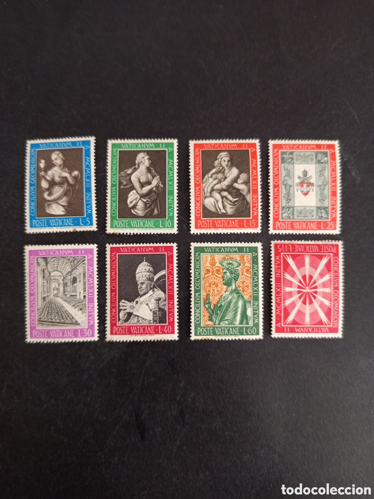 Sellos: Vaticano,1962. Concilio Vaticano II. Yvert 363/70. Serie Completa en Nuevo. Pedido m&iacute;nimo 3&euro;.