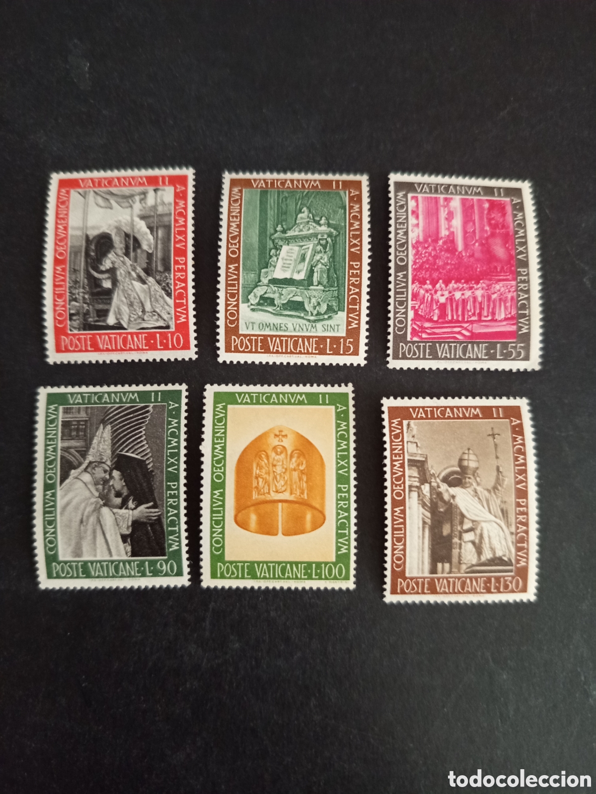 Sellos: Vaticano, 1966. Clausura Concilio Vaticano II. Serie completa. Yvert 457/462. Pedido m&iacute;nimo 3 &euro;.