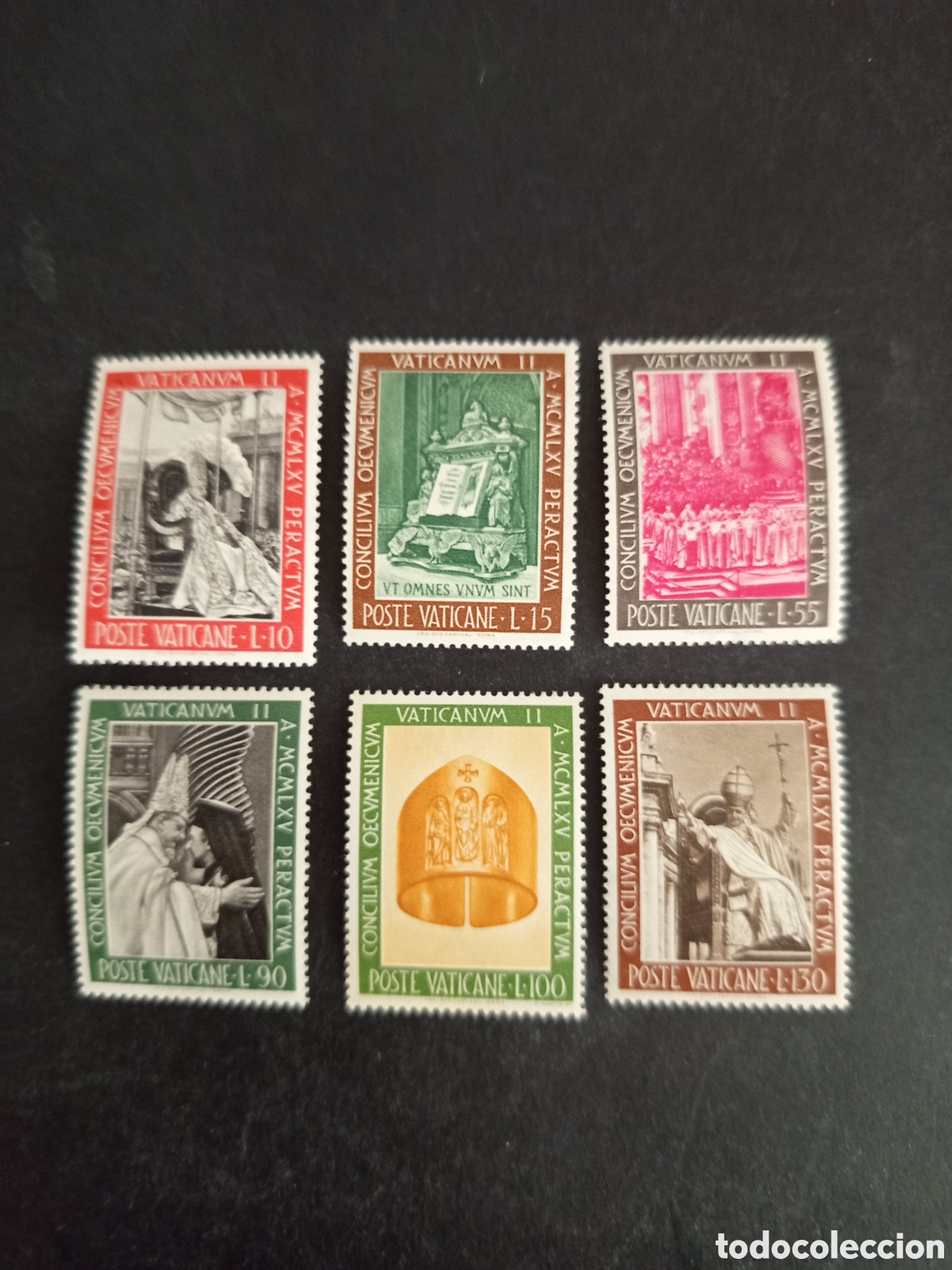 Sellos: Vaticano, 1966. Clausura Concilio Vaticano II. Serie completa. Yvert 457/462. Pedido m&iacute;nimo 3 &euro;.