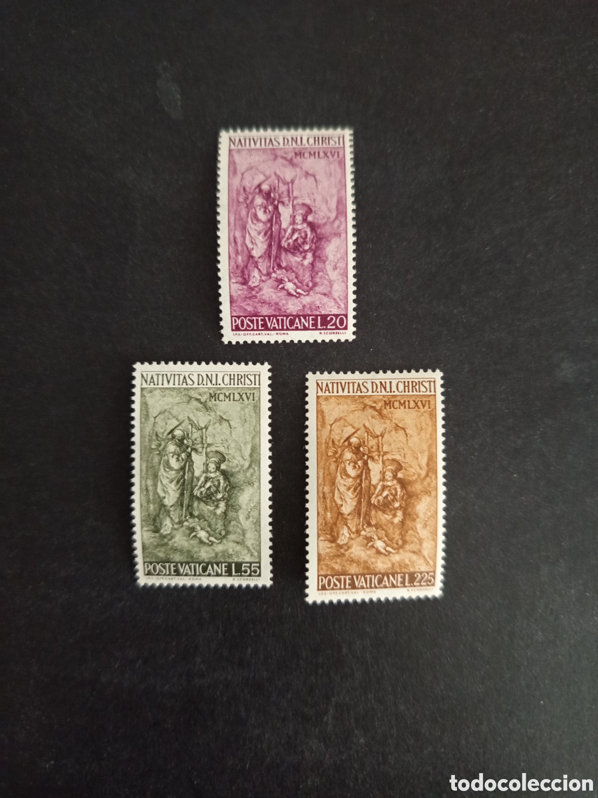 Sellos: Vaticano, 1966. Navidad. Serie completa. Yvert 463/5. Pedido m&iacute;nimo 3 &euro;. Ver fotos .