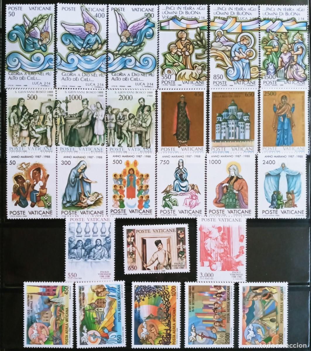 Sellos: VATICANO - IVERT... A&Ntilde;O 1988 COMPLETO 26 SELLOS+ HOJA BLOQUE NUEVOS ** LOS DE LAS 2 FOTO