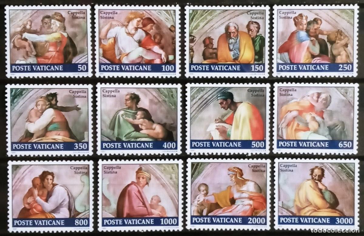 Sellos: VATICANO - IVERT 891/02 NUEVOS ** RESTAURACION DE LA CAPILLA SIXTINA - A&Ntilde;O 1991