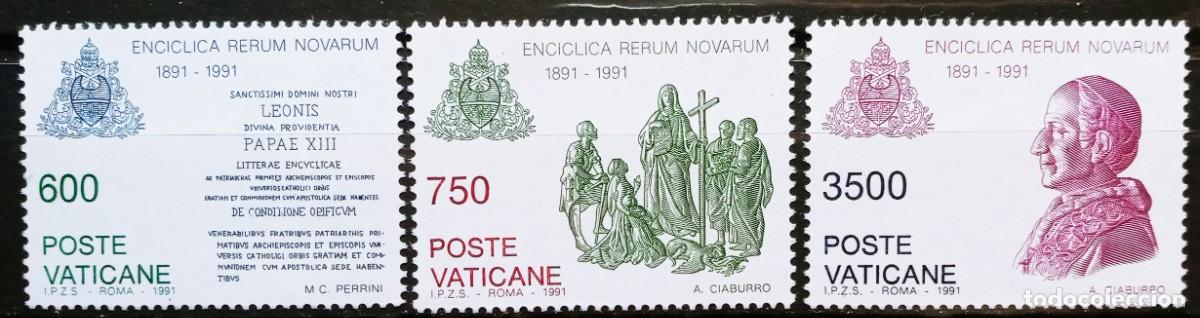 Sellos: VATICANO - IVERT 903/05 NUEVOS ** CENT. DE LA ENCICLICA RERUM NOVARUM - A&Ntilde;O 1991