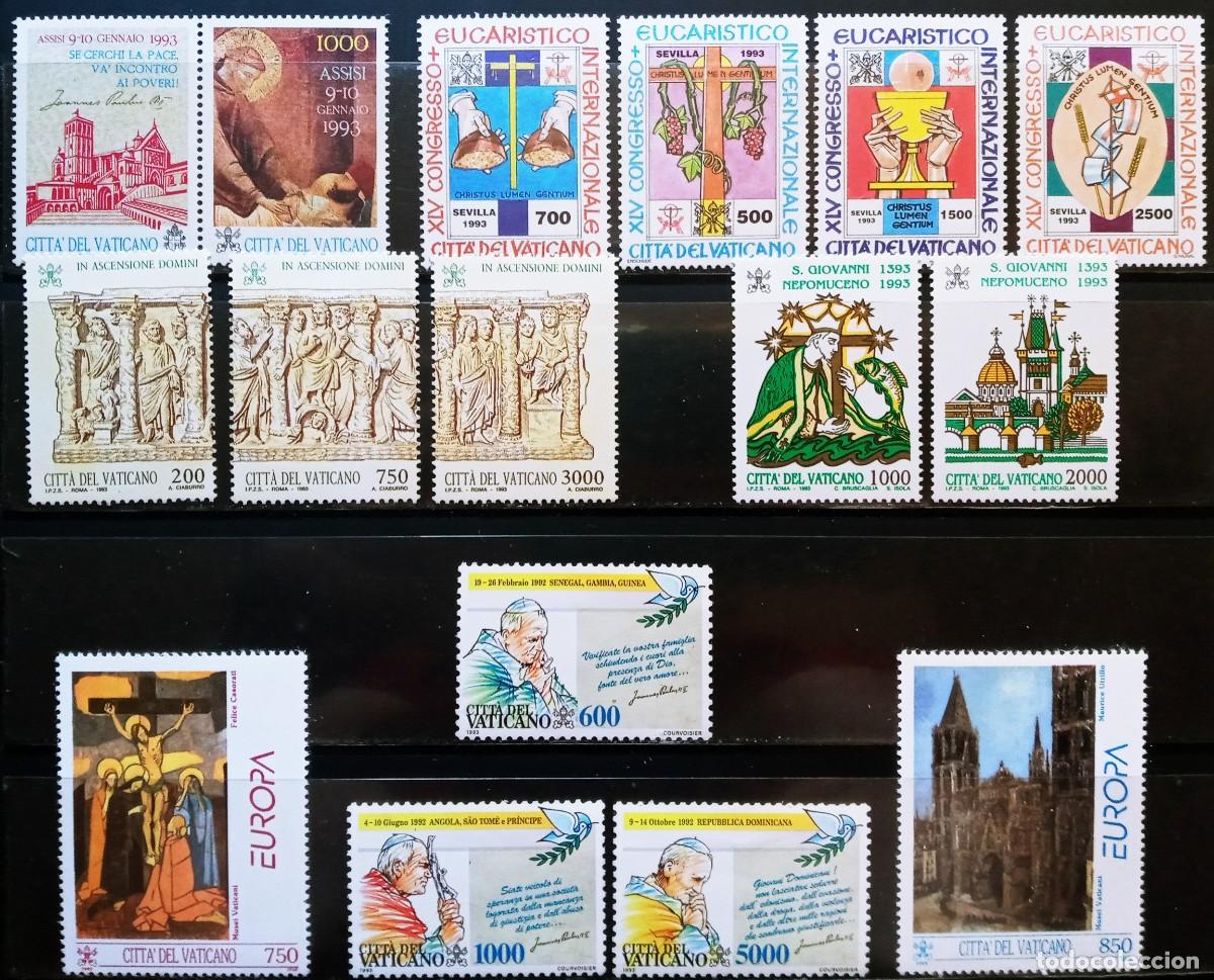 Sellos: VATICANO - IVERT... 15 SELLOS NUEVOS DEL A&Ntilde;O 1993 ** - LOS DE LA FOTO