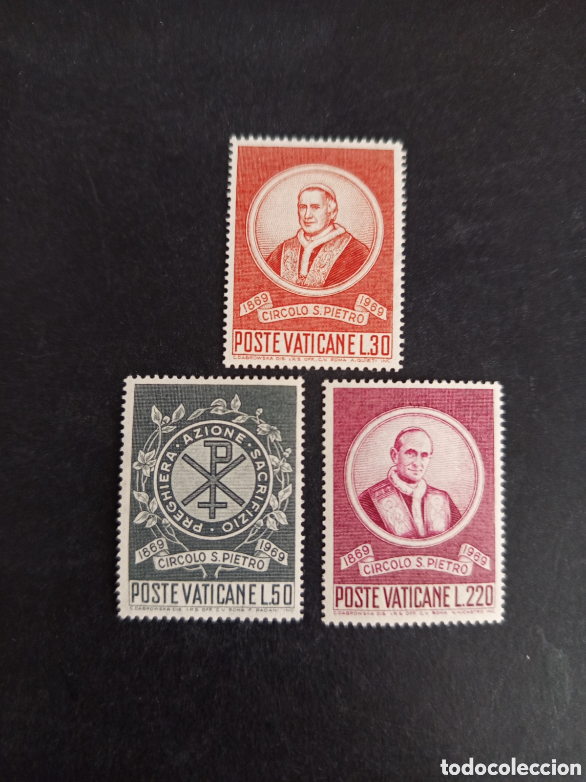 Sellos: Vaticano, 1969. P&iacute;o XI y Pablo VI. Serie completa en nuevo. Yvert 494/6. Pedido m&iacute;nimo 3 &euro;. Ver foto