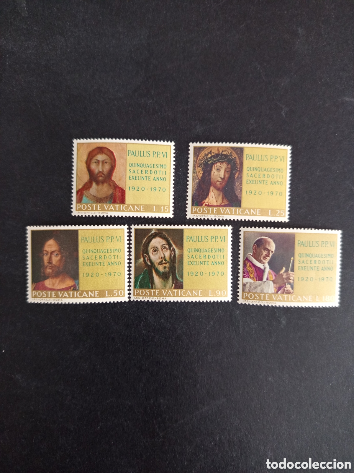 Sellos: Vaticano, 1970. S.S. San Pablo VI. Serie completa en nuevo. Yvert 505/9. Pedido m&iacute;nimo 3 &euro;. Ver foto