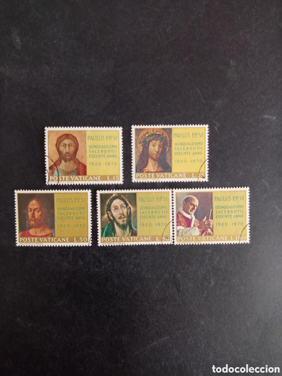 Sellos: Vaticano, 1970. S.S. San Pablo VI. Serie completa usada . Yvert 505/9. Pedido m&iacute;nimo 3 &euro;. Ver fotos