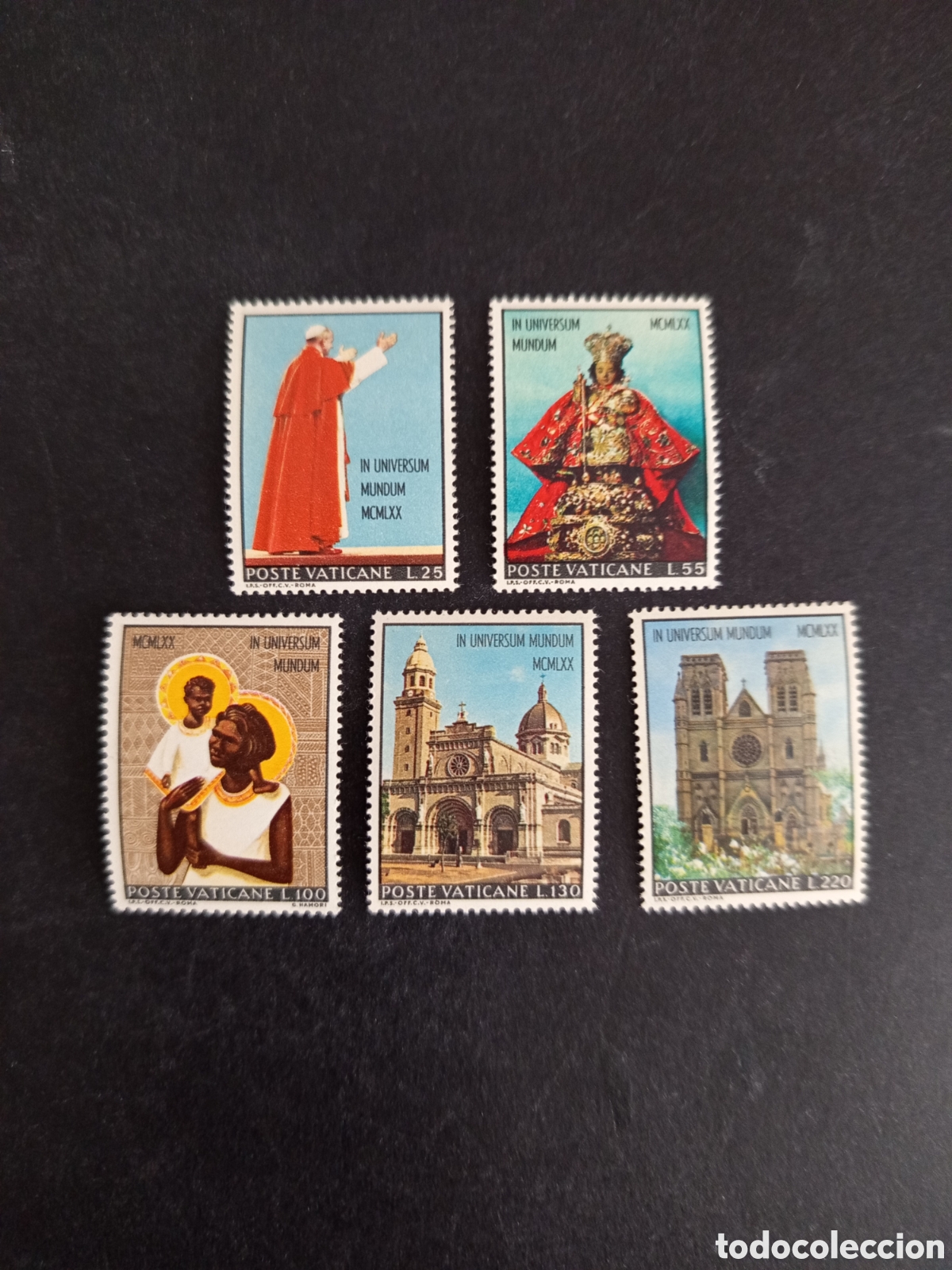 Sellos: Vaticano, 1970. S.S.Pablo VI en Filipinas y Australia. completa en nuevo. Yv 513/7. Pedido m&iacute;nimo 3&euro;