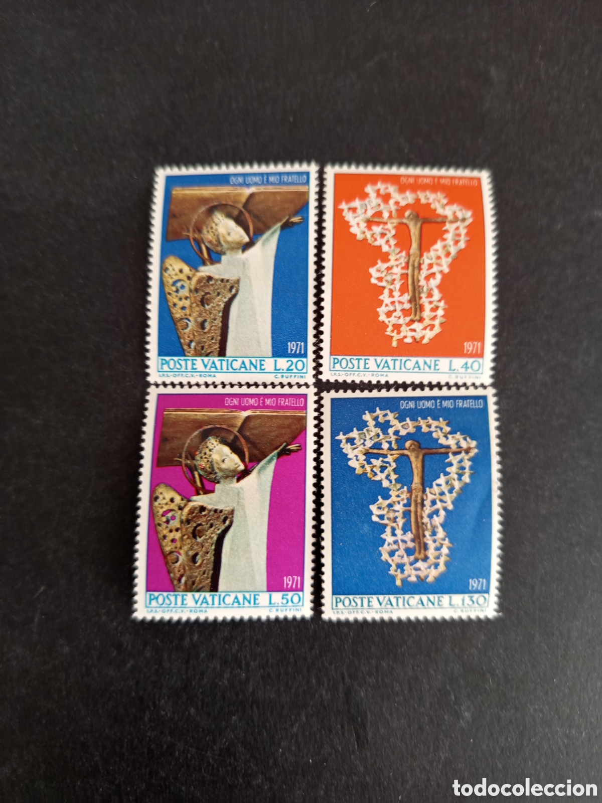 Sellos: Vaticano, 1971. Lucha contra el racismo. completa en nuevo. Yvert 518/21. Pedido m&iacute;nimo 3 &euro;.