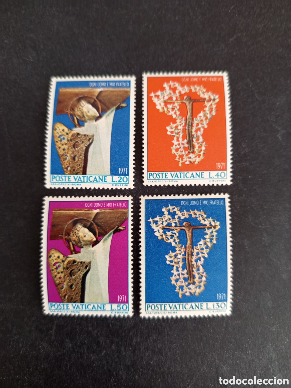 Sellos: Vaticano, 1971. Lucha contra el racismo. completa en nuevo. Yvert 518/21. Pedido m&iacute;nimo 3 &euro;.
