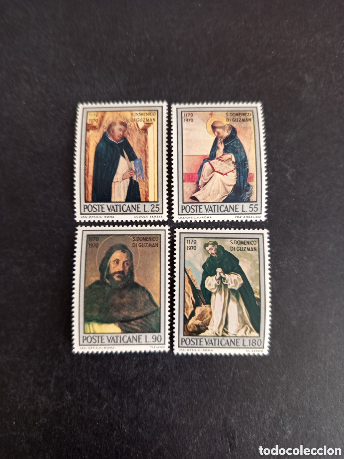 Sellos: Vaticano, 1971. Santo Domingo de Guzm&aacute;n. Completa en nuevo. Yvert 527/30. Pedido m&iacute;nimo 3 &euro;.