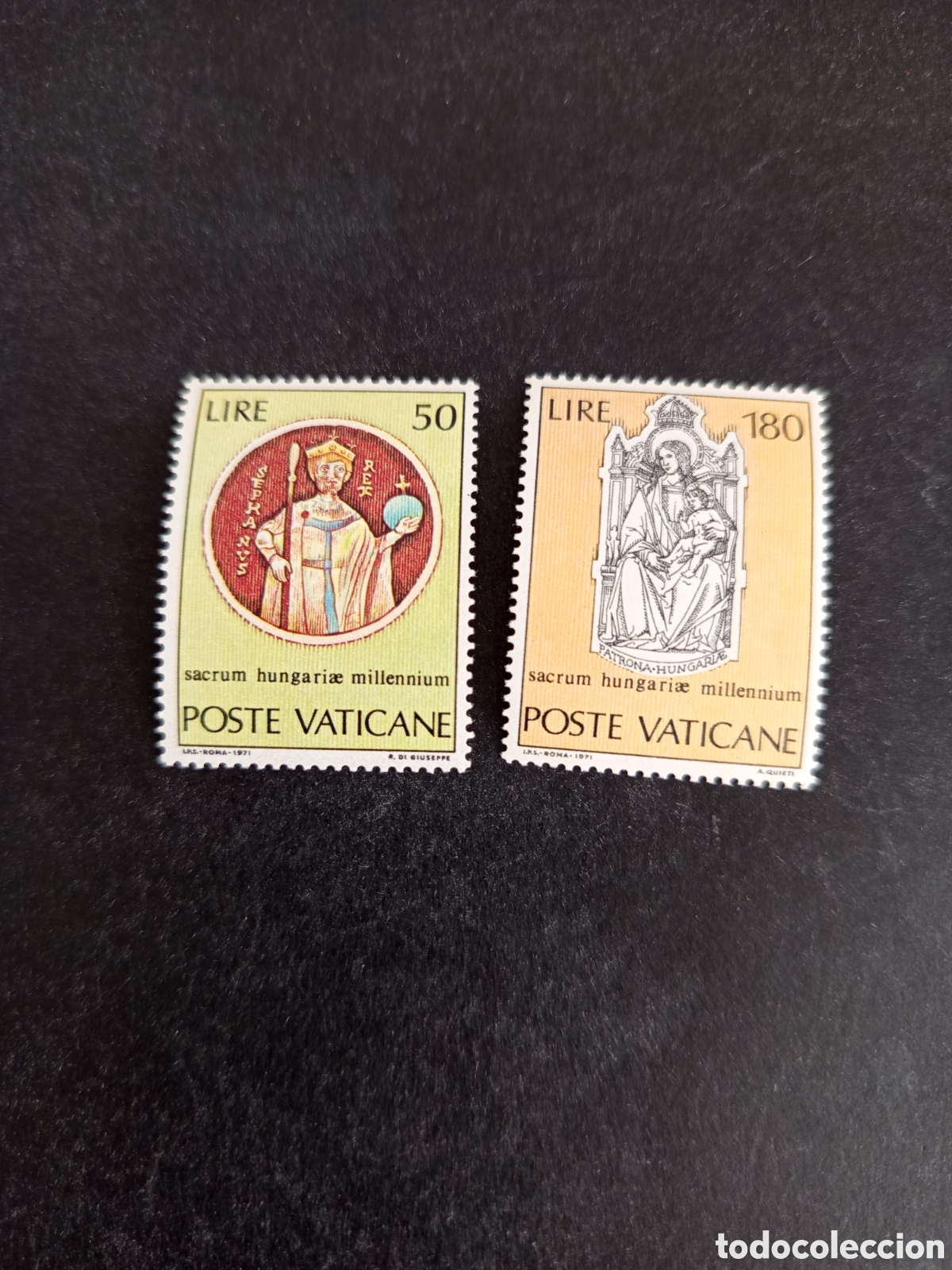 Sellos: Vaticano, 1971. San Etienn, Rey de Hungr&iacute;a. Completa en nuevo. Yvert 531/2. Pedido m&iacute;nimo 3 &euro;.