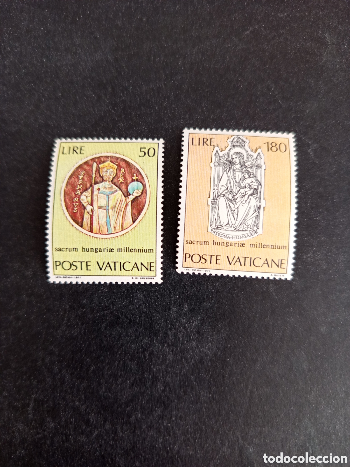 Sellos: Vaticano, 1971. San Etienn, Rey de Hungr&iacute;a. Completa en nuevo. Yvert 531/2. Pedido m&iacute;nimo 3 &euro;.