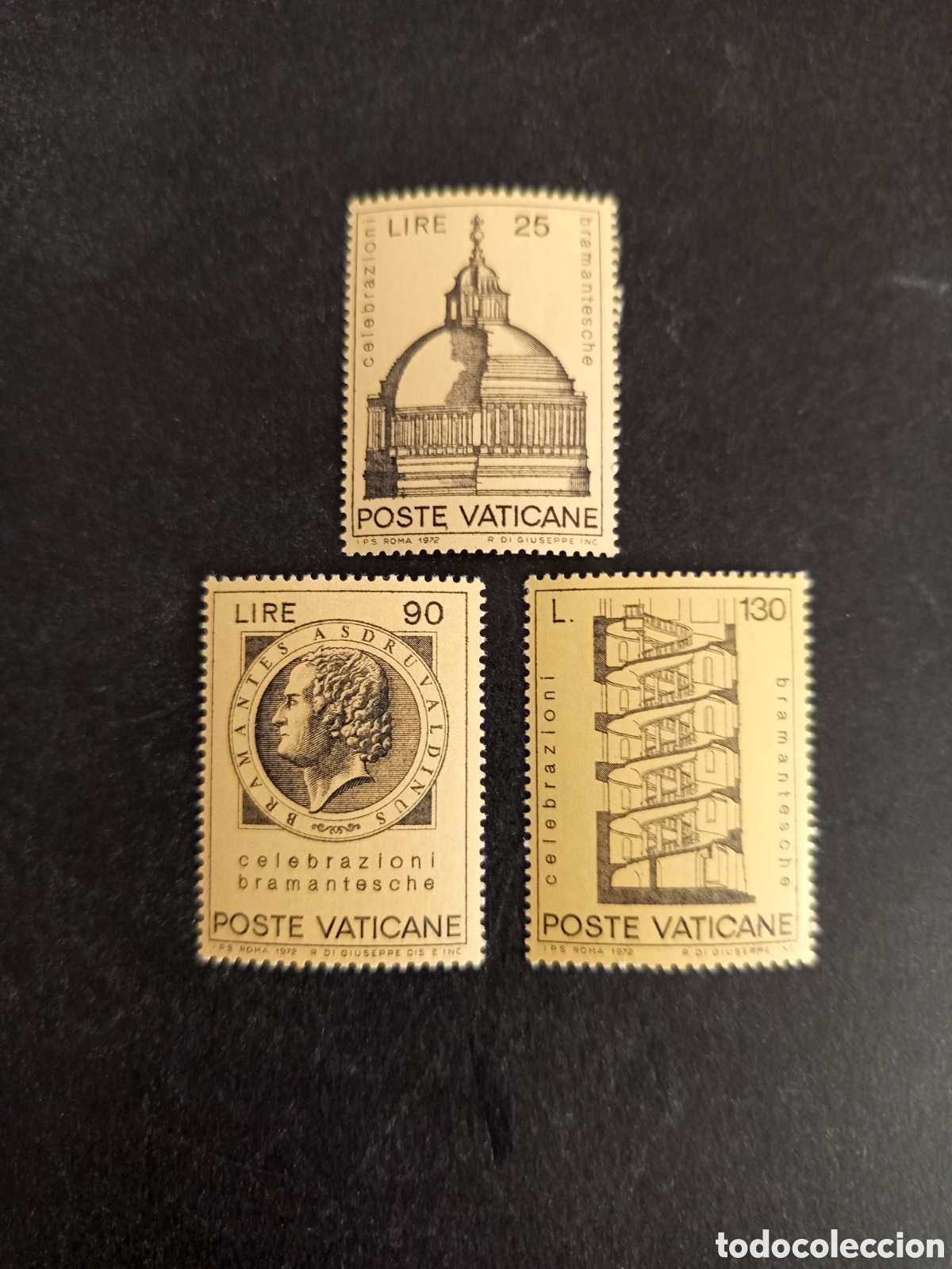 Sellos: Vaticano, 1972. Bramante, arquitecto. Completa en nuevo. Yvert 533/5. Pedido m&iacute;nimo 3 &euro;. Ver fotos .