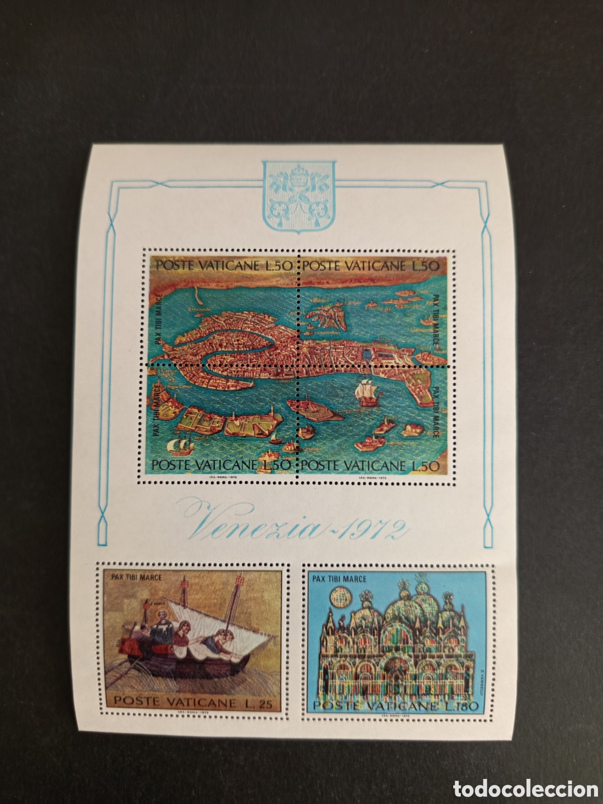 Sellos: Vaticano, 1972. Salvar Venecia.UNESCO. Yvert HB 3. Pedido m&iacute;nimo 3 &euro;. Ver fotos.