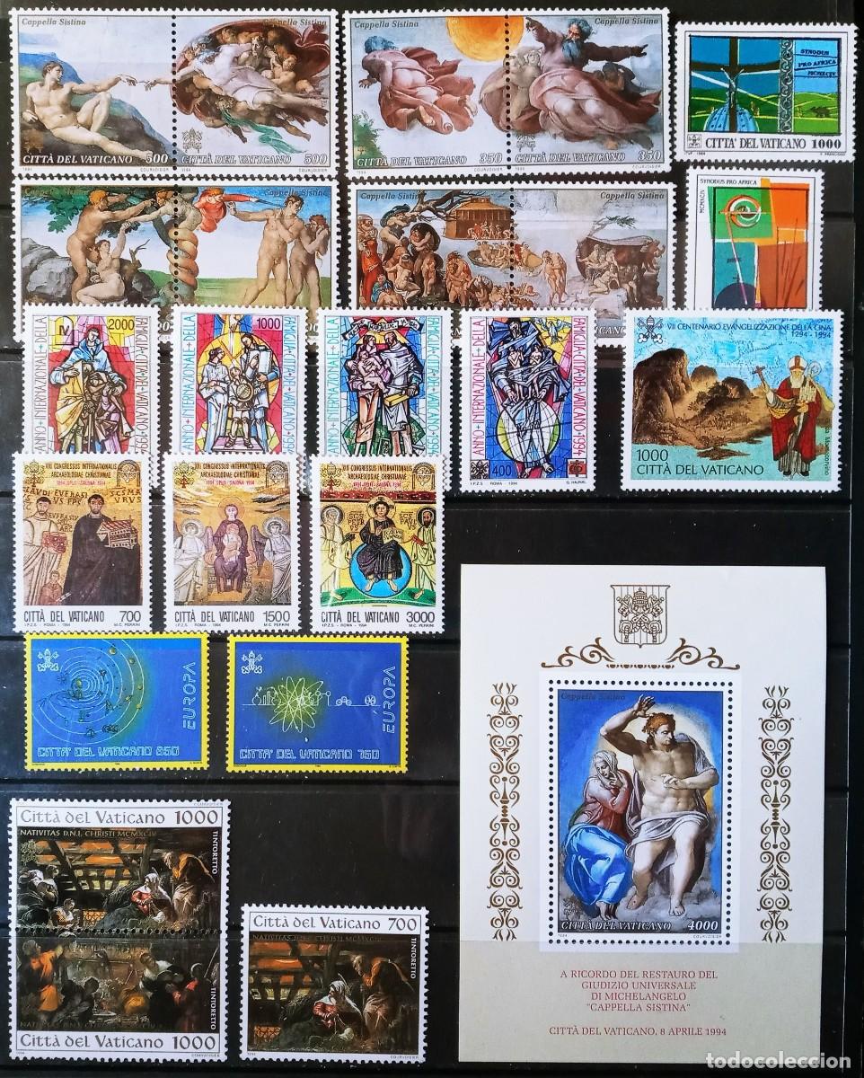 Sellos: VATICANO - IVERT...23 SELLOS+ 1 HOJA BLOQUE NUEVOS ** DEL A&Ntilde;O 1993 SERIES COMPLETAS - LOS DE LA FOTO