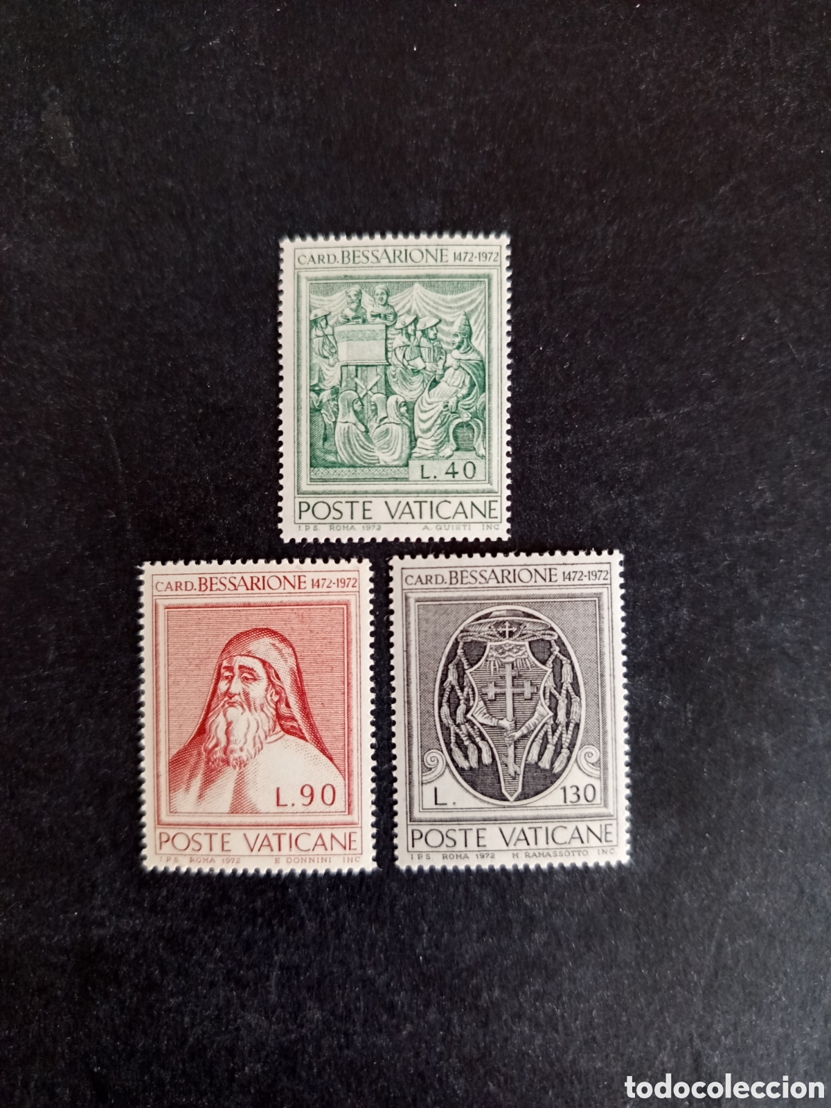 Sellos: Vaticano, 1972. Cardenal Bessarione. Yvert 549/50. Completa en nuevo. Pedido m&iacute;nimo 3 &euro;. Ver fotos.