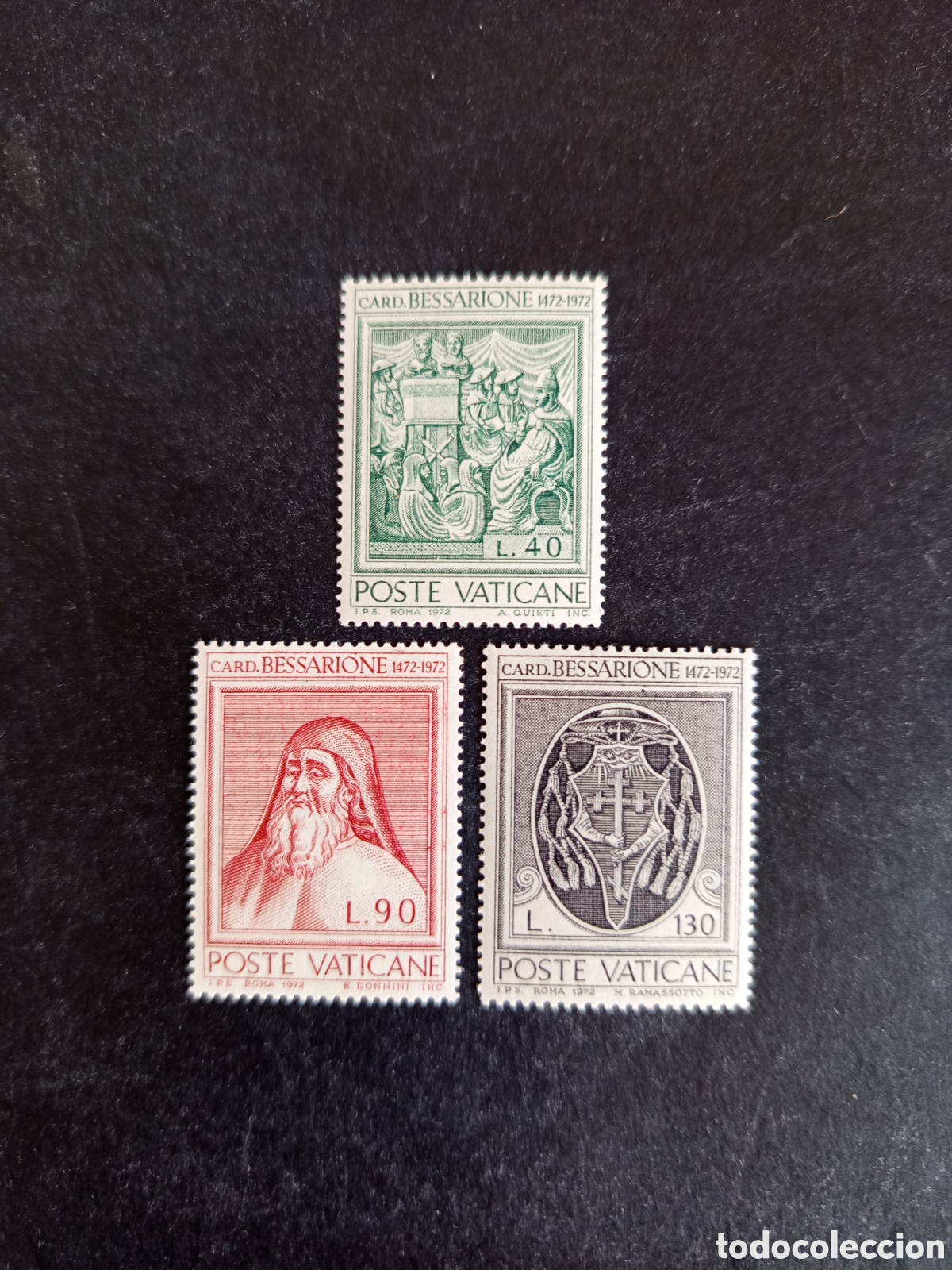 Sellos: Vaticano, 1972. Cardenal Bessarione. Yvert 549/50. Completa en nuevo. Pedido m&iacute;nimo 3 &euro;. Ver fotos.