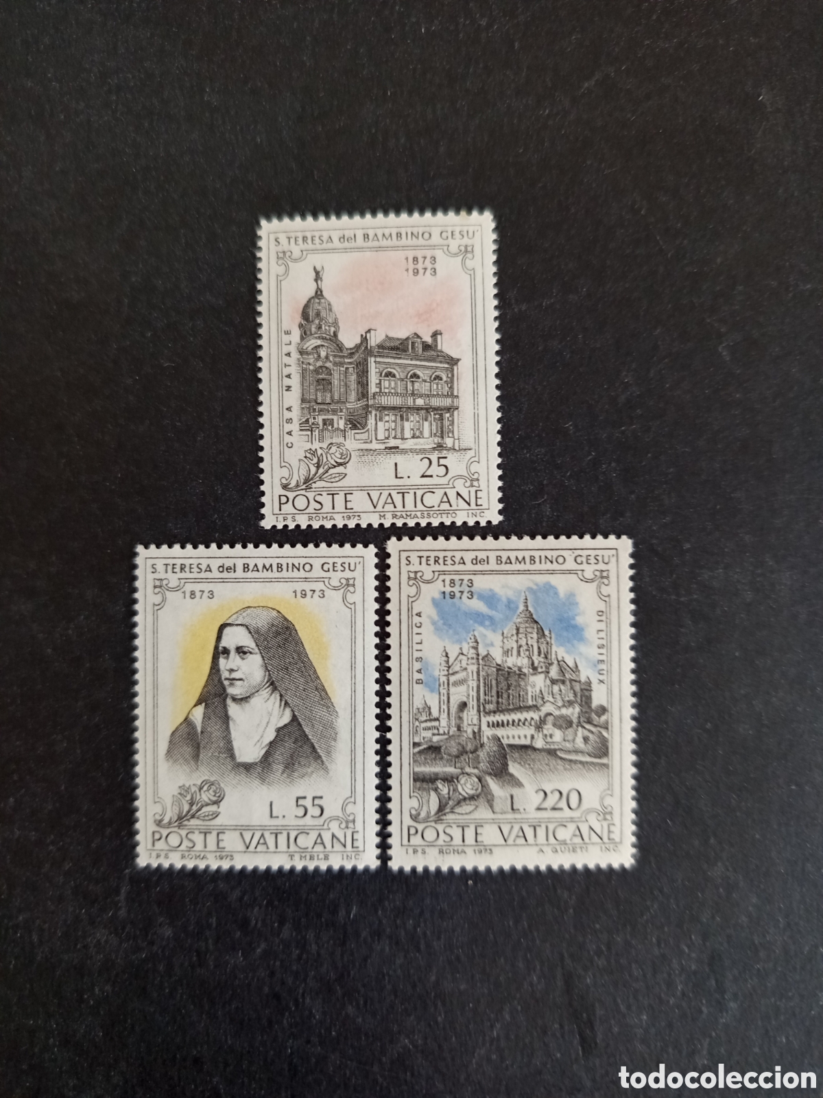 Sellos: Vaticano, 1973. Santa Teresa de Lisieux. Yvert 555/7. Completa en nuevo. Pedido m&iacute;nimo 3 &euro;. Ver foto