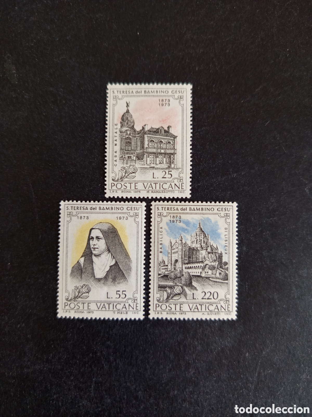 Sellos: Vaticano, 1973. Santa Teresa de Lisieux. Yvert 555/7. Completa en nuevo. Pedido m&iacute;nimo 3 &euro;. Ver foto