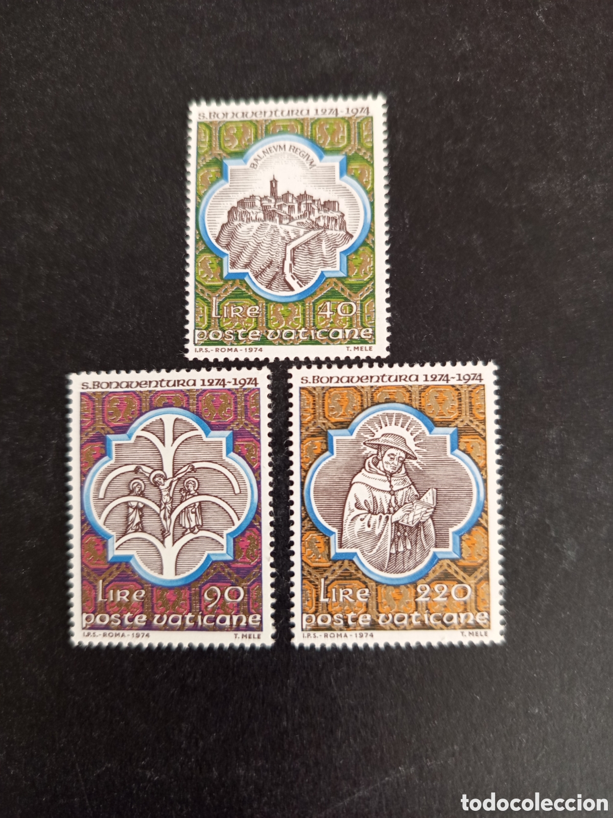 Sellos: Vaticano, 1974. San Buenaventura. Yvert 579/81. Completa en nuevo. Pedido m&iacute;nimo 3 &euro;. Ver fotos.