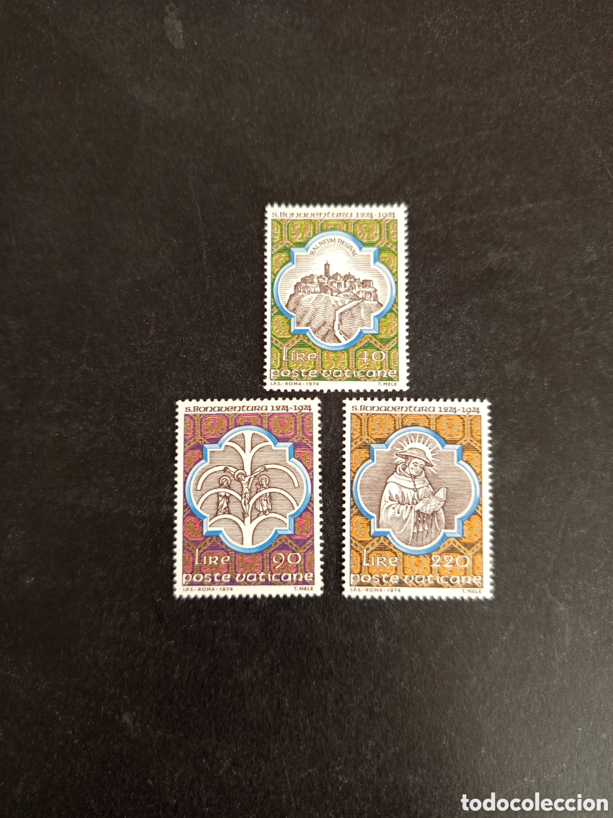 Sellos: Vaticano, 1974. San Buenaventura. Yvert 579/81. Completa en nuevo. Pedido m&iacute;nimo 3 &euro;. Ver fotos.