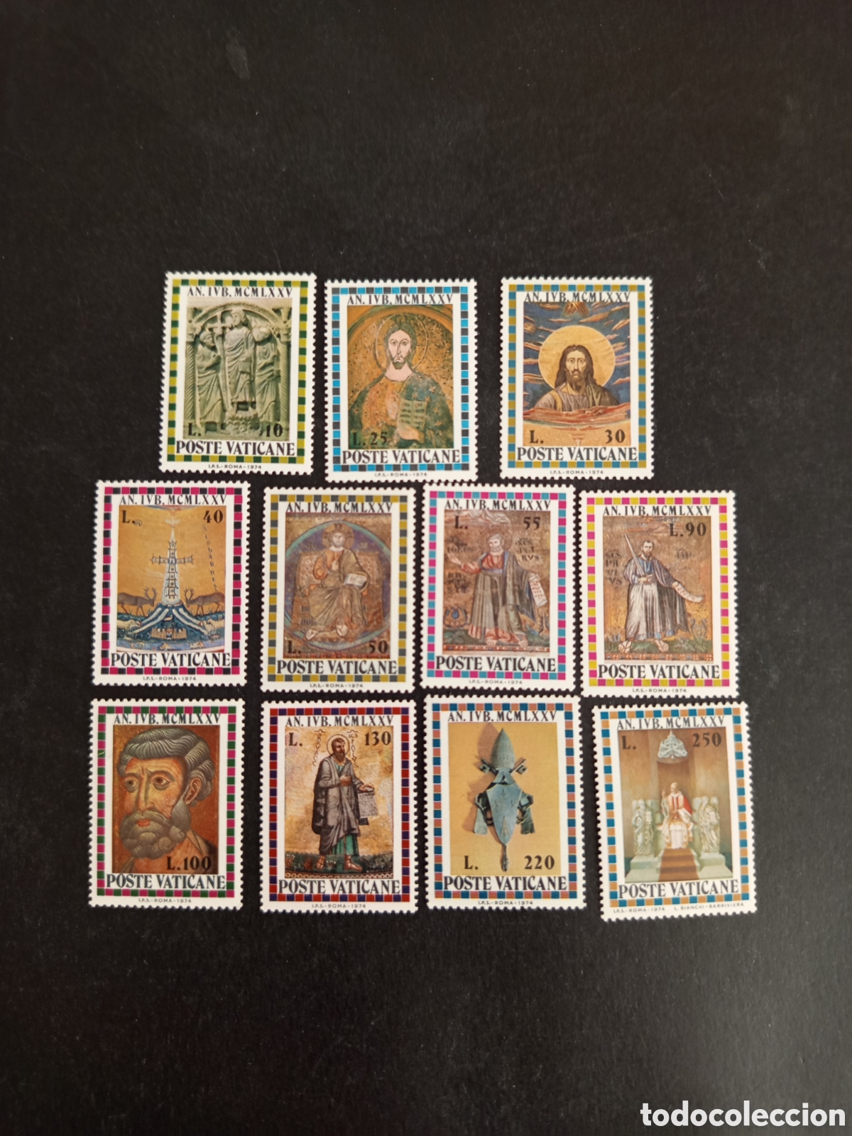 Sellos: Vaticano, 1975. A&ntilde;o Santo . Yvert 582/92. Completa en nuevo. Pedido m&iacute;nimo 3 &euro;. Ver fotos.
