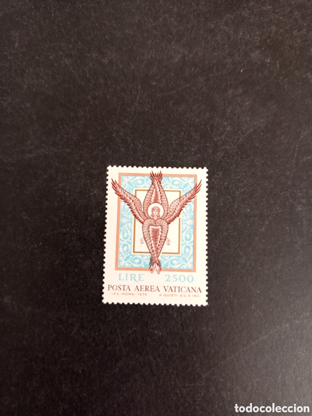 Sellos: Vaticano, 1974. &Aacute;ngel, Bas&iacute;lica S. Marcos (Venecia). Yv a&eacute;reo 59. Completa en nuevo. Pedido m&iacute;nimo3&euro;
