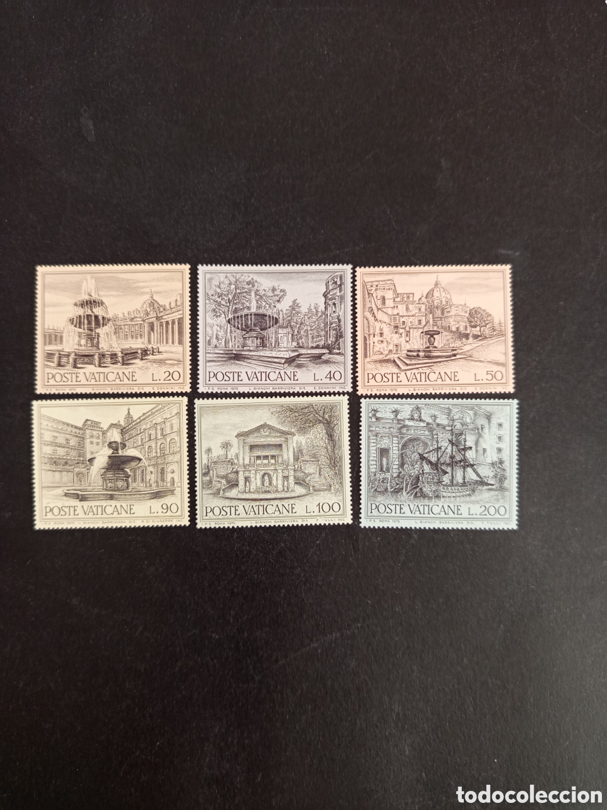 Sellos: Vaticano, 1975. A&ntilde;o Patrimonio Arquitect&oacute;nico. Yv 594/9 Completa en nuevo. Pedido m&iacute;nimo 3 &euro;.