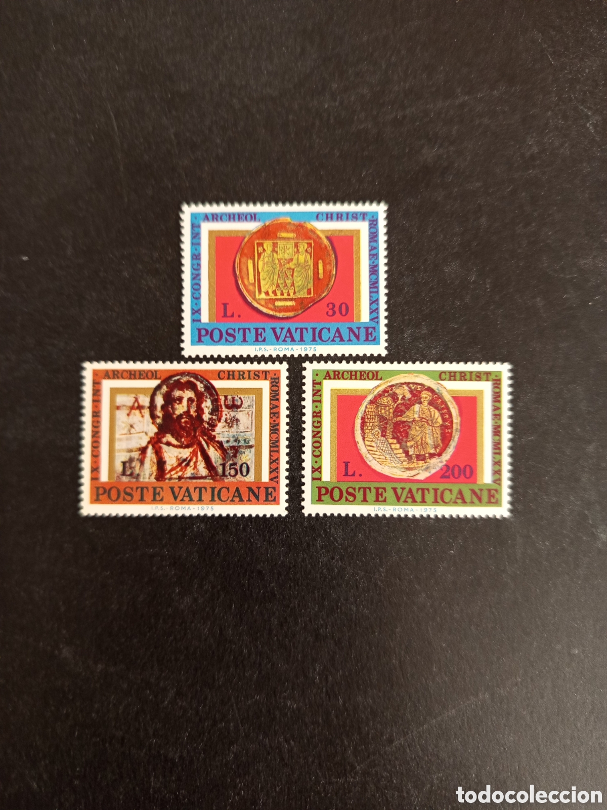 Sellos: Vaticano, 1975. Congreso Arqueolog&iacute;a Cristiana. Yv 600/2. Completa en nuevo. Pedido m&iacute;nimo 3 &euro;.