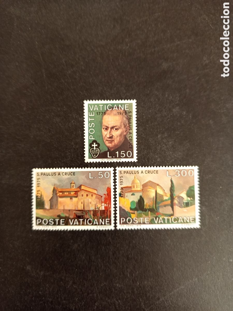 Sellos: Vaticano, 1975. S. Pablo de la Cruz. Yv 606/8. Completa en nuevo. Pedido m&iacute;nimo 3 &euro;. Ver fotos.