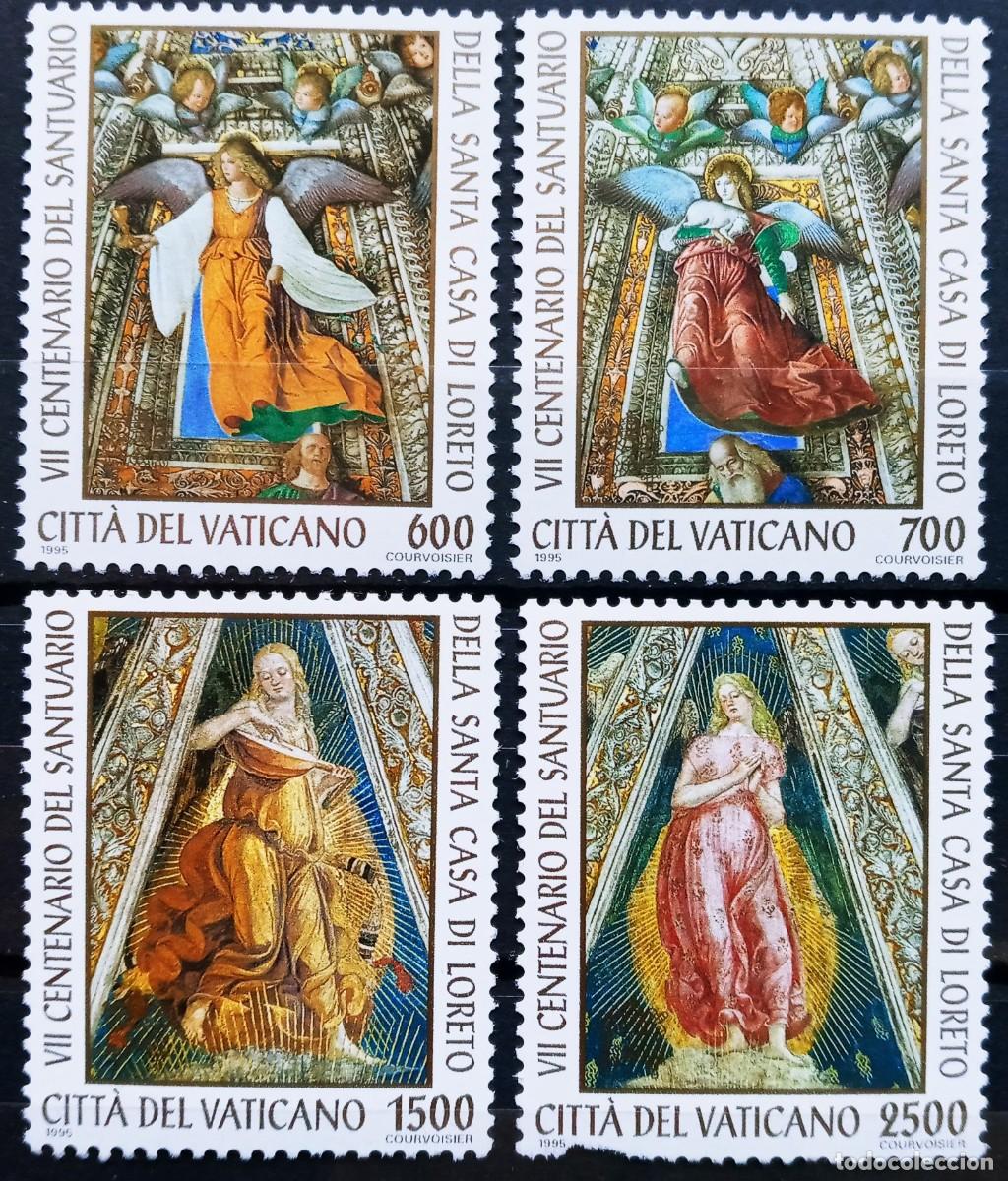 Sellos: VATICANO - IVERT 1000+ 1001+ 1002 NUEVOS ** 700&ordm; ANIVERS. SANTUARIO DE LORETO A&Ntilde;O 1995