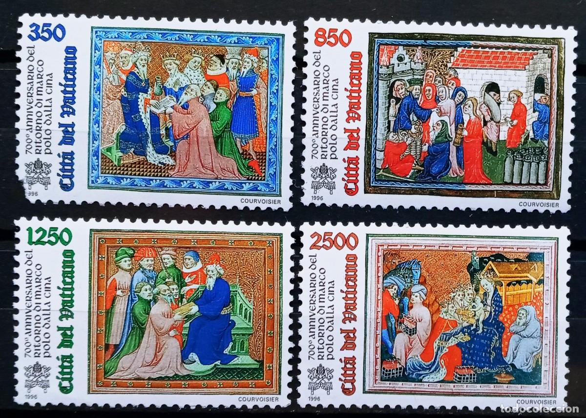Sellos: VATICANO - IVERT 1030+ 1031+ 1032 NUEVOS ** 700&ordm; ANIV. REGRESO MARCO POLO DE CHINA A&Ntilde;O 1996