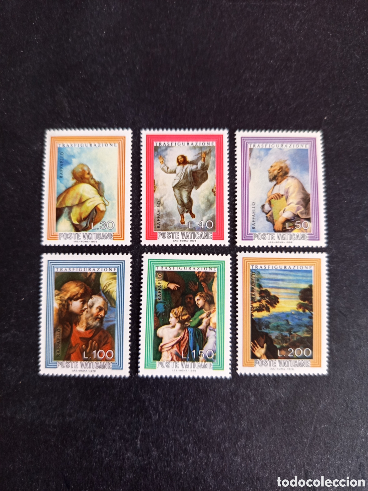 Sellos: Vaticano, 1976. La Transfiguraci&oacute;n.Yv 616/21. Completa en nuevo. Pedido m&iacute;nimo 3 &euro;. Ver fotos.