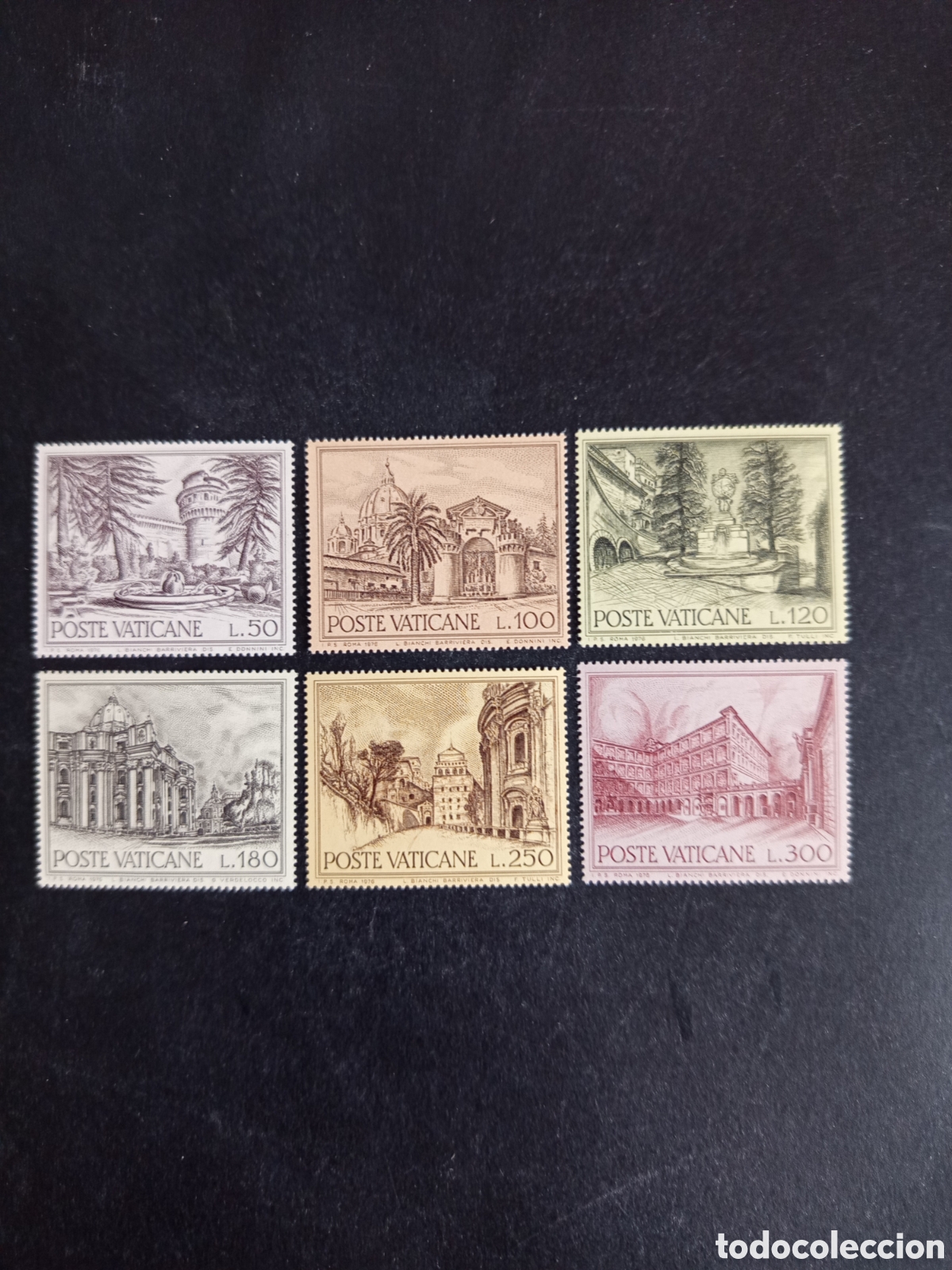 Sellos: Vaticano, 1976. A&ntilde;o Patrimonio Arquitect&oacute;nico. Yv 622/7. Pedido m&iacute;nimo 3 &euro;. Ver fotos.