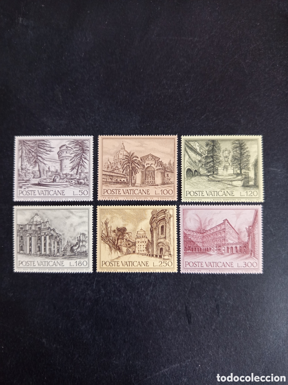 Sellos: Vaticano, 1976. A&ntilde;o Patrimonio Arquitect&oacute;nico. Yv 622/7. Pedido m&iacute;nimo 3 &euro;. Ver fotos.