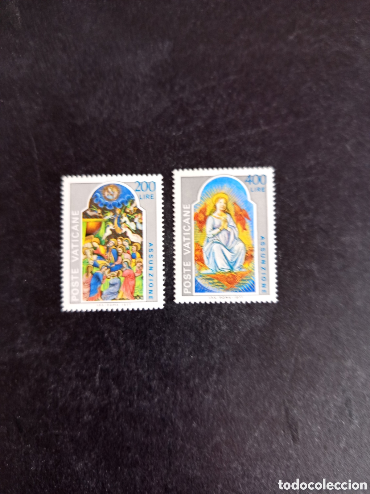 Sellos: Vaticano, 1977. La Asunci&oacute;n . Miniaturas de c&oacute;dices. Yv 636/7. completa en nuevo.Pedido m&iacute;nimo 3 &euro;
