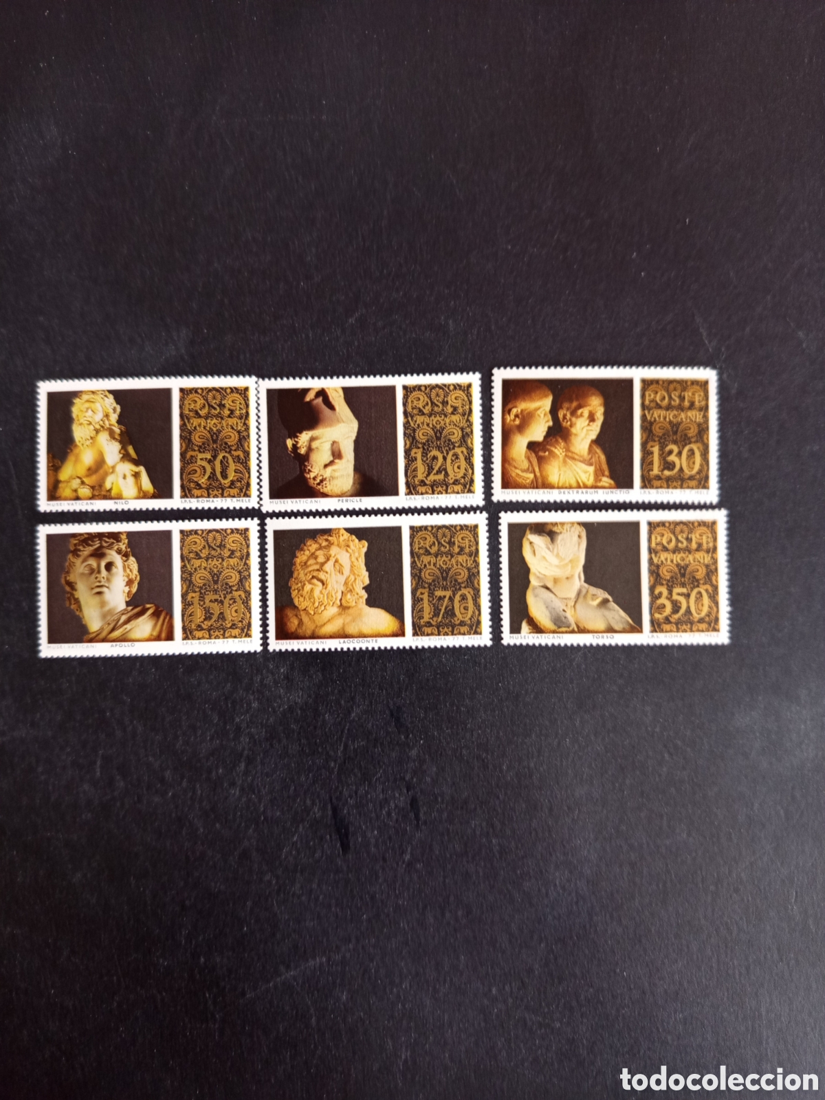 Sellos: Vaticano, 1977. Museos Vaticano s, esculturas. Yv 638/43. Serie completa en nuevo.Pedido m&iacute;nimo 3 &euro;.