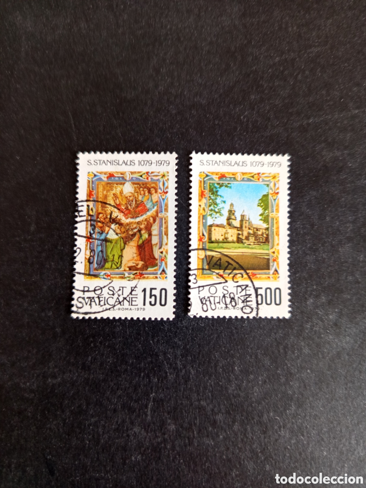 Sellos: Vaticano, 1979. Martirio San Estanislao. Yv 670 y 672. Sellos usados. Pedido m&iacute;nimo 3 &euro;. Ver fotos.