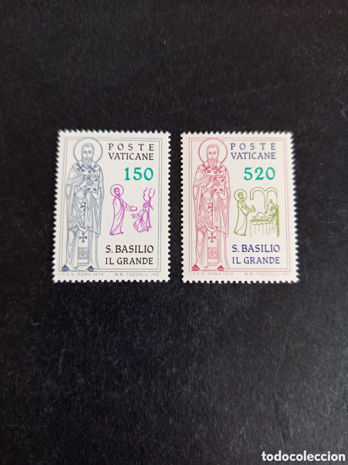 Sellos: Vaticano, 1979. San Basilio El Grande. Yv 673/4. Serie completa en nuevo.Pedido m&iacute;nimo 3 &euro;. Ver foto