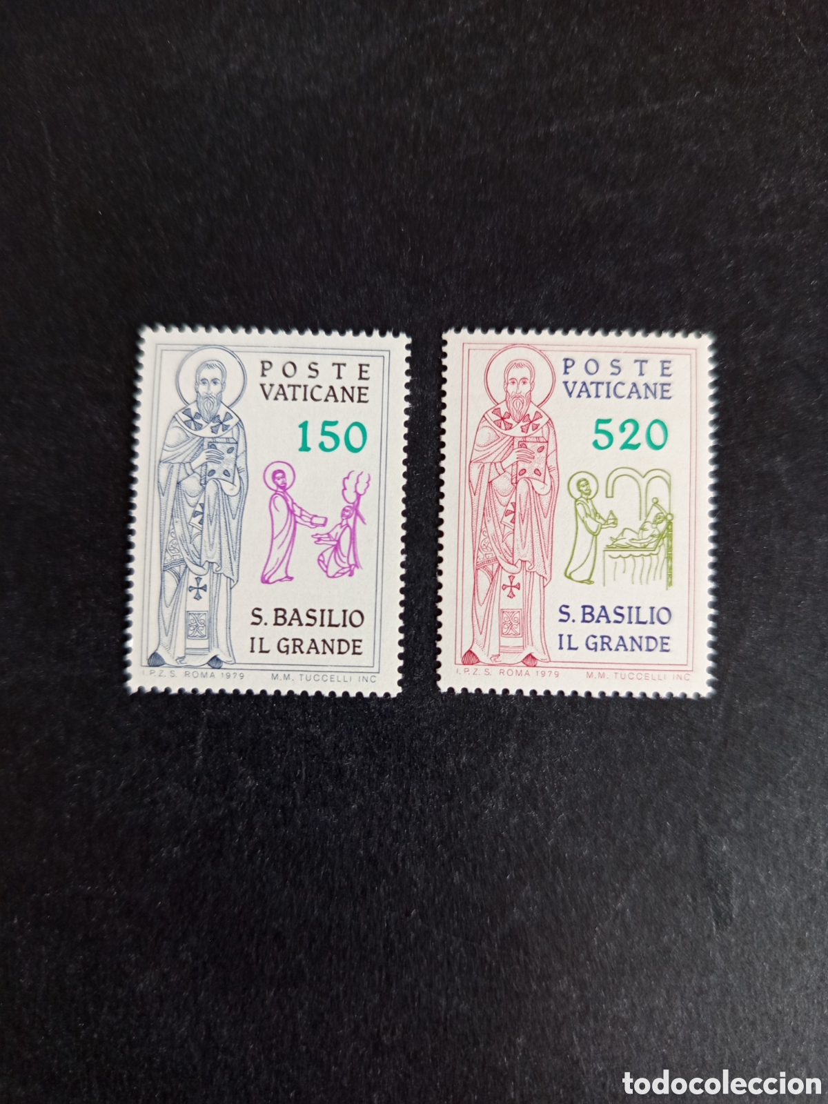 Sellos: Vaticano, 1979. San Basilio El Grande. Yv 673/4. Serie completa en nuevo.Pedido m&iacute;nimo 3 &euro;. Ver foto
