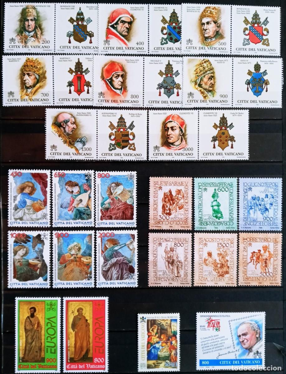 Sellos: VATICANO - IVERT...24 SELLOS+ 1 HOJA BLOQUE NUEVOS ** DEL A&Ntilde;O 1997 SERIES COMPLETAS - LOS DE LA FOTO