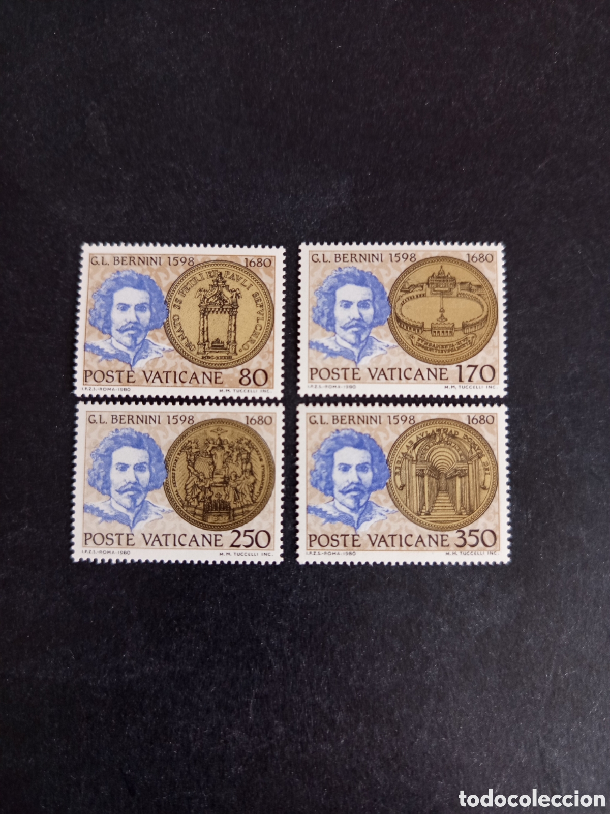 Sellos: Vaticano, 1980. Bernini. Yv 694/7. Serie completa en nuevo.Pedido m&iacute;nimo 3 &euro;. Ver fotos.