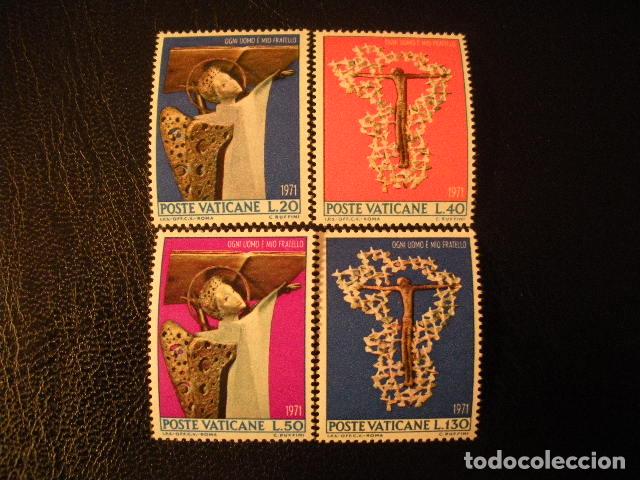 Sellos: Vaticano 1970 Ivert 518/21 *** A&ntilde;o Internacional de la Lucha contra el Racismo
