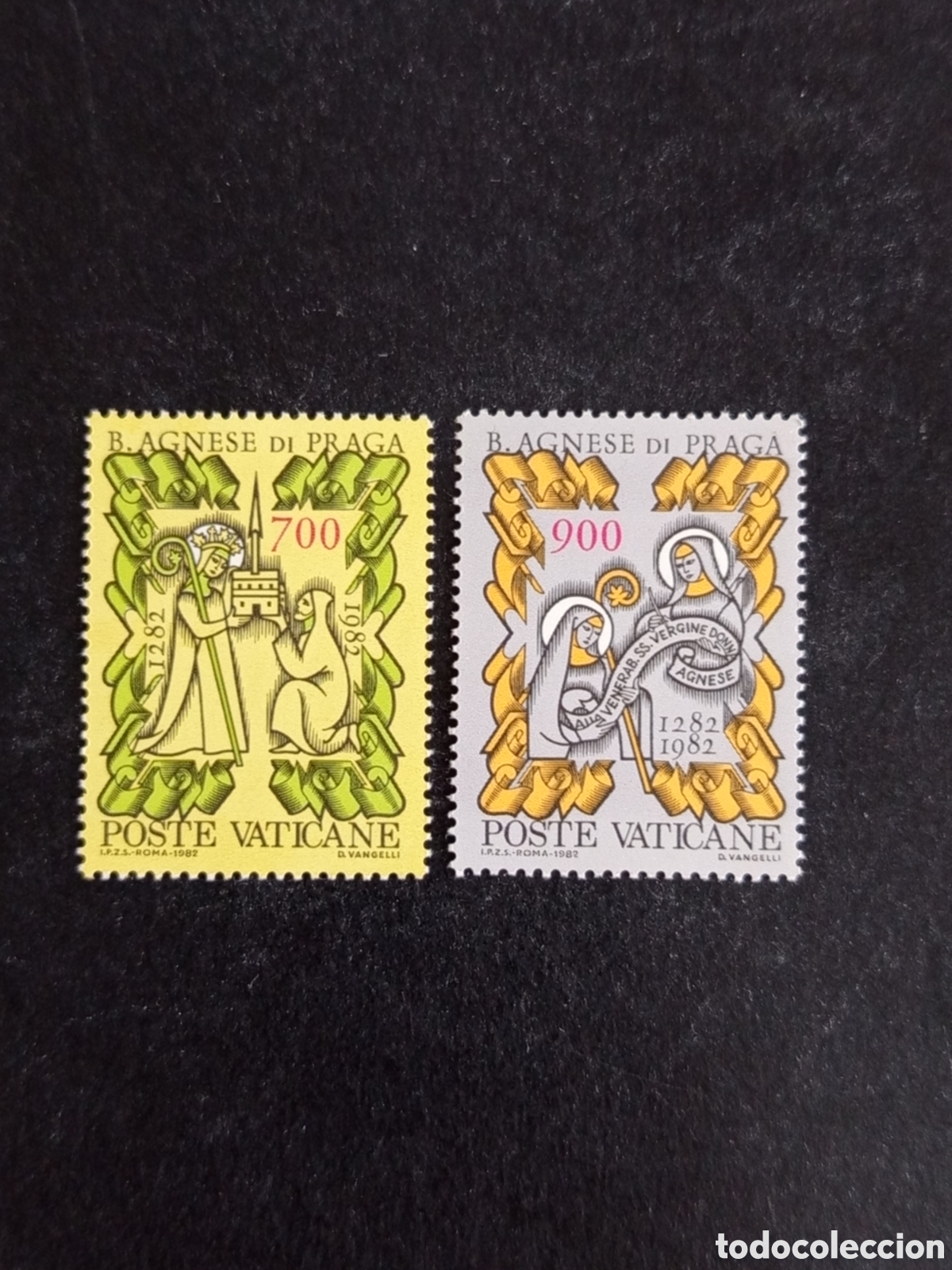 Sellos: Vaticano,1982. Agnes de Praga. Yv 726/7. Completa en nuevo. Pedido m&iacute;nimo 3 &euro;. Ver fotos.